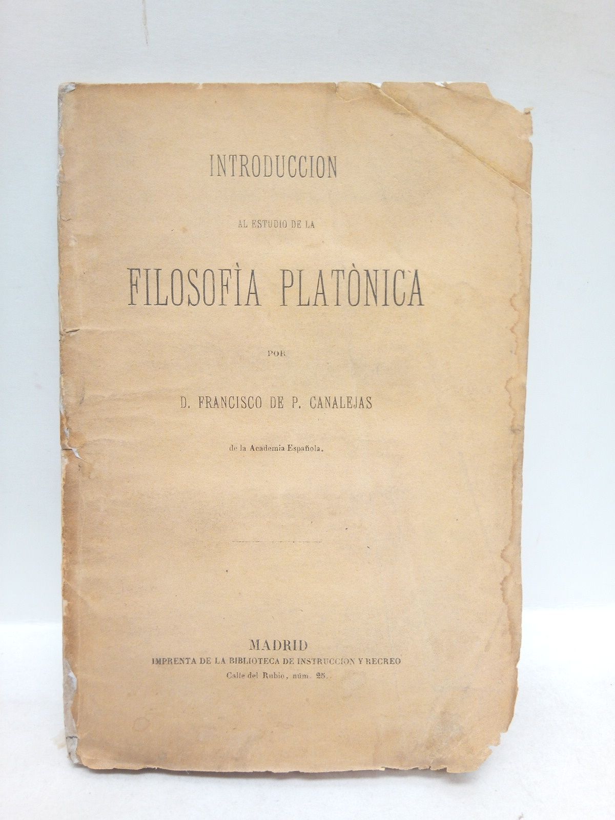 Introducción al estudio de la filosofía platónica
