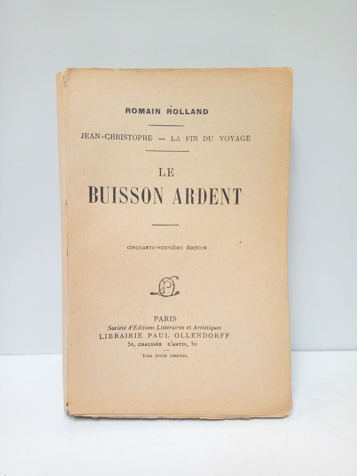 Jean-Christophe. La Fin du Voyage. II: LE BUISSON ARDENT