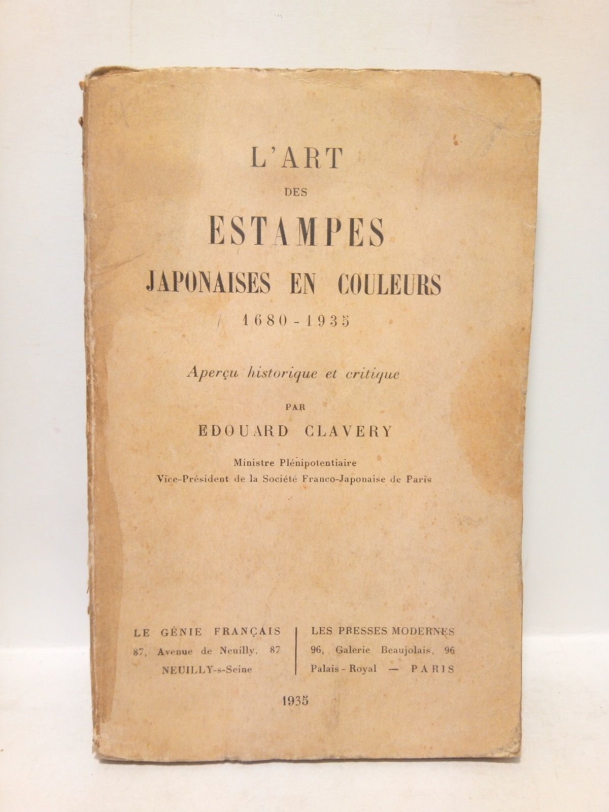L'Art des Estampes Japonaises en couleurs. 1680 - 1935. Aperçu …