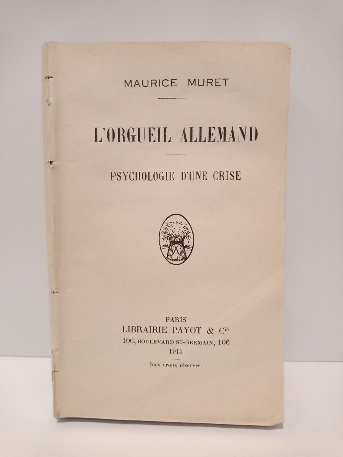 L'orgueil allemand: Psychologie d'une crise