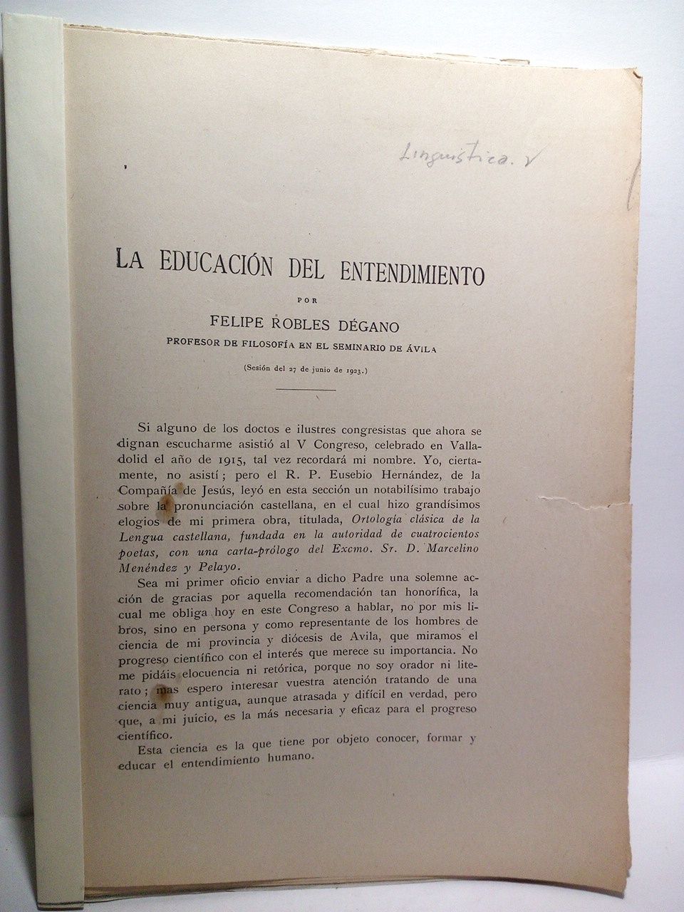 La educación del entendimiento