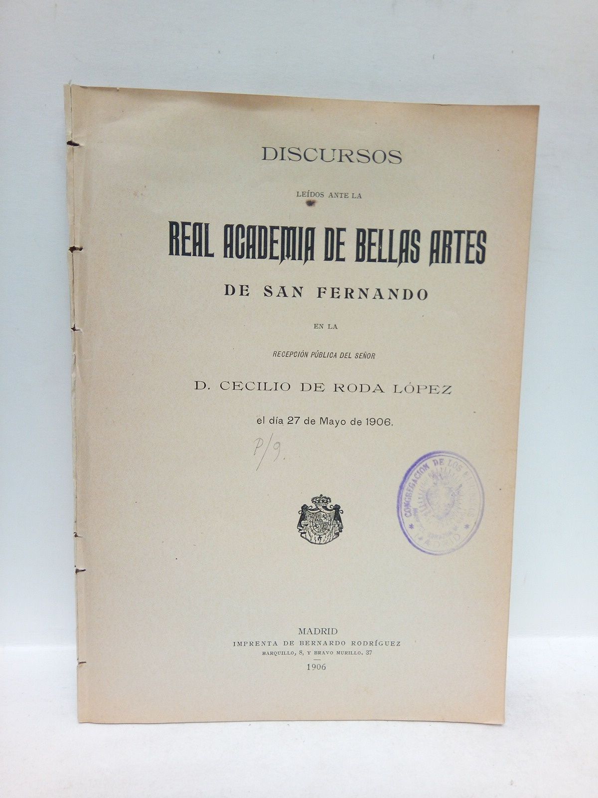 La evolución de la música. (Discurso de Ingreso en la …