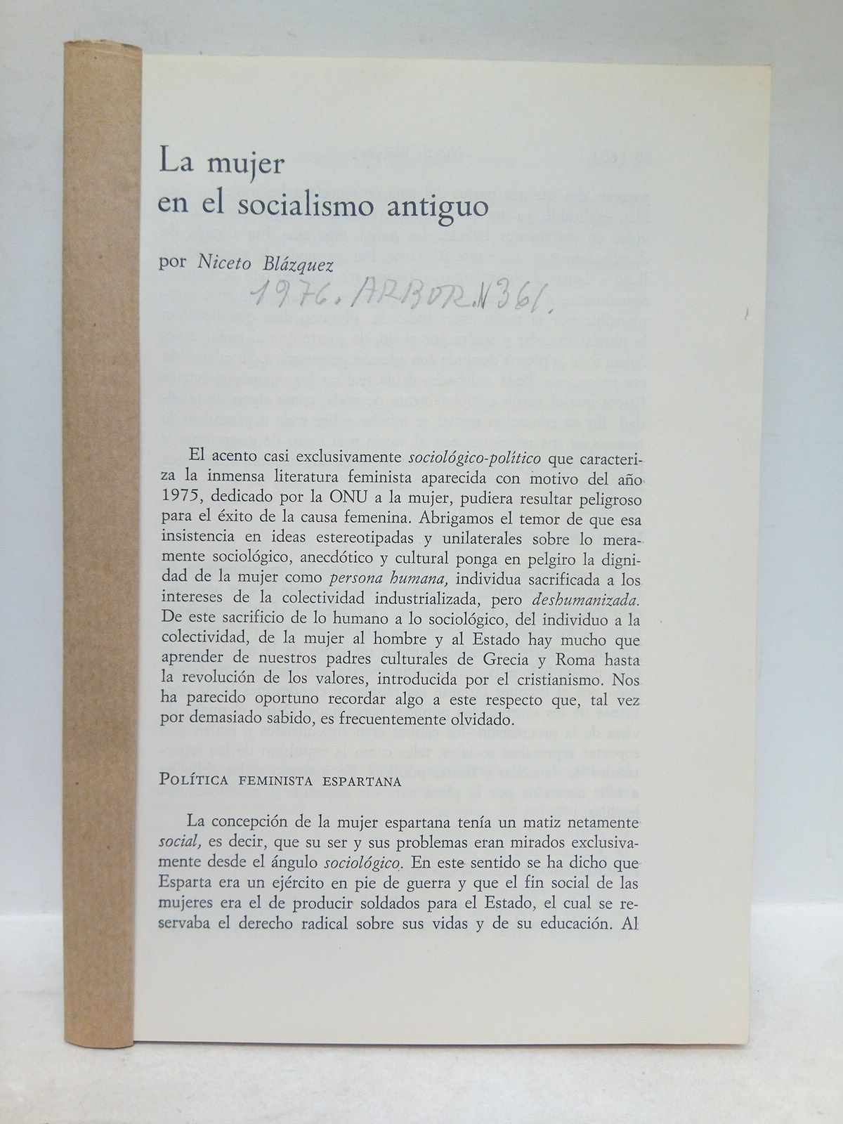 La mujer en el socialismo antiguo