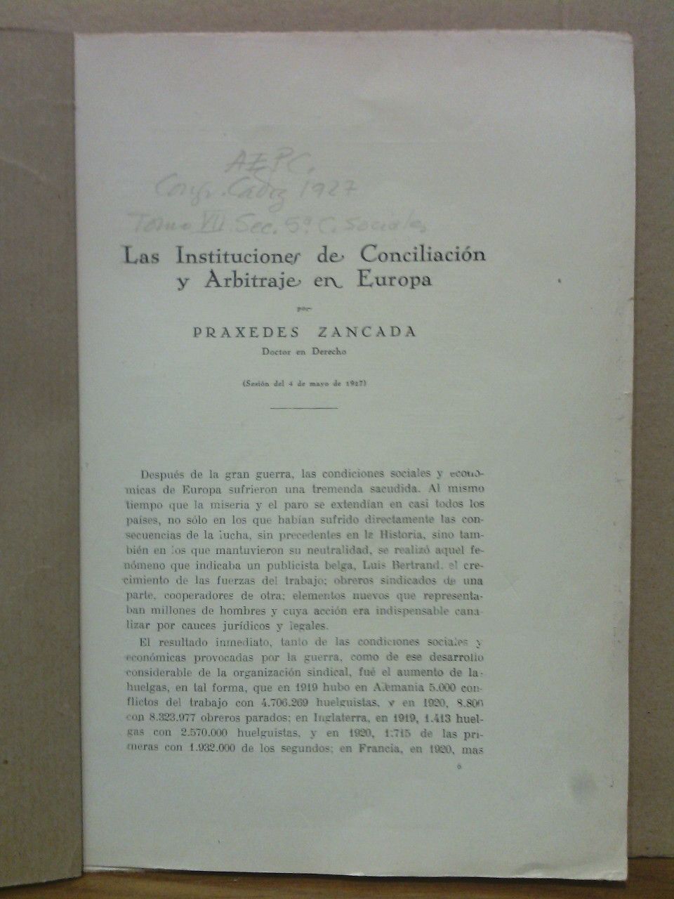 Las Instituciones de Conciliación y Arbitraje en Europa