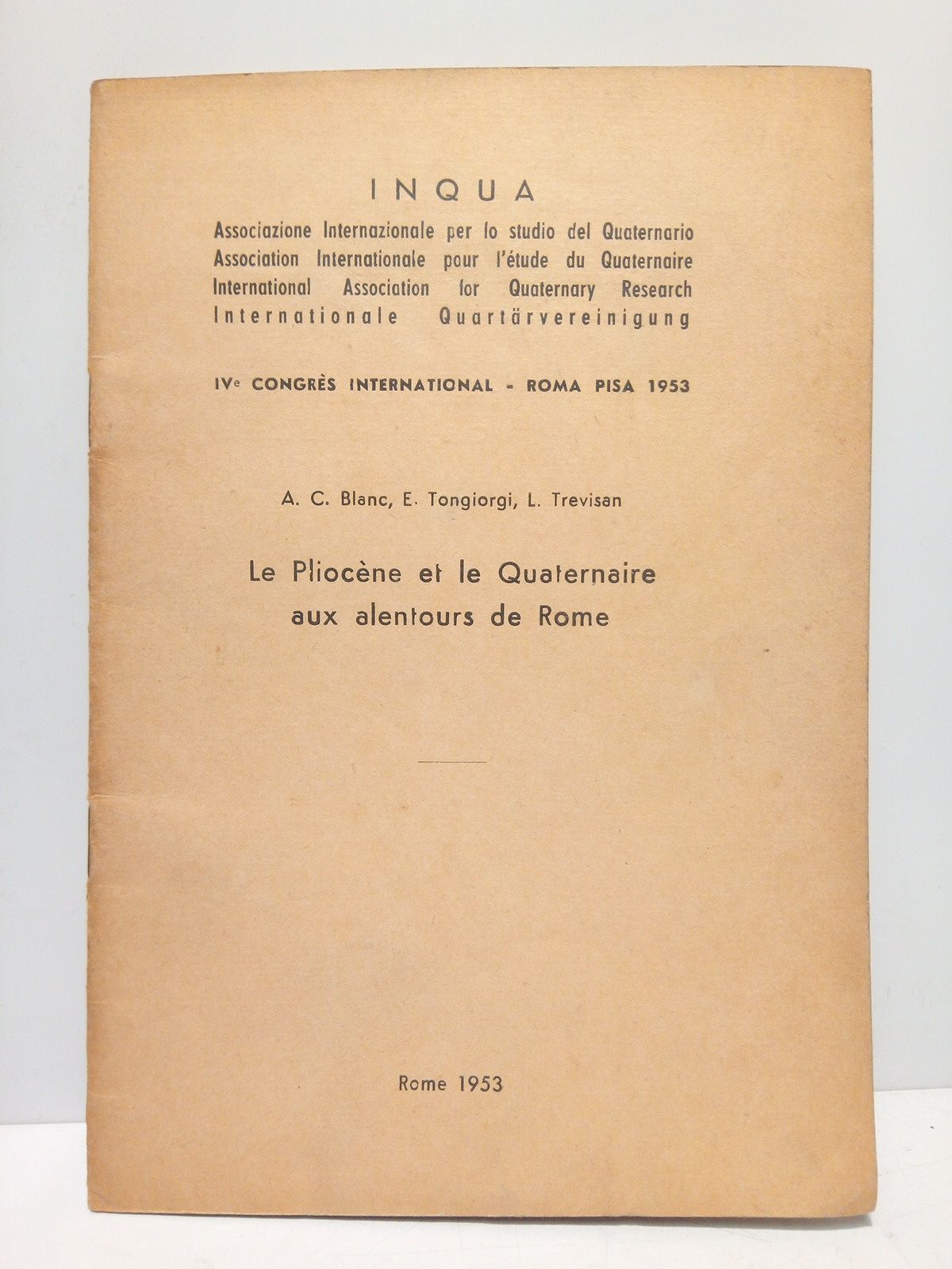 Le Pliocène et le Quaternaire aux alentours de Rome