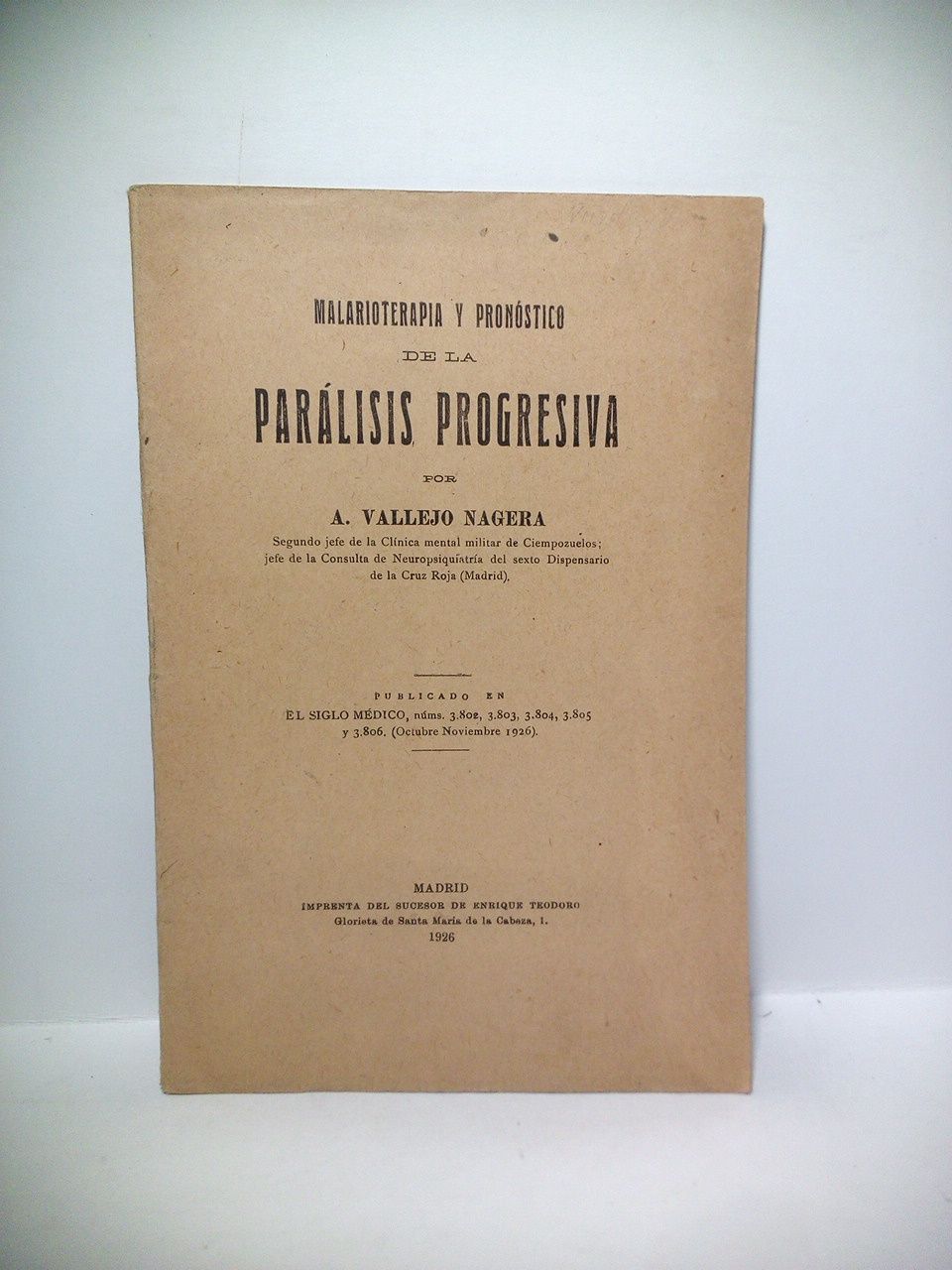 Malarioterapia y pronóstico de la parálisis progresiva