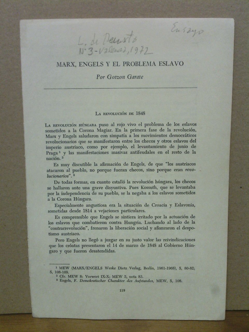 Marx, Engels y el problema eslavo