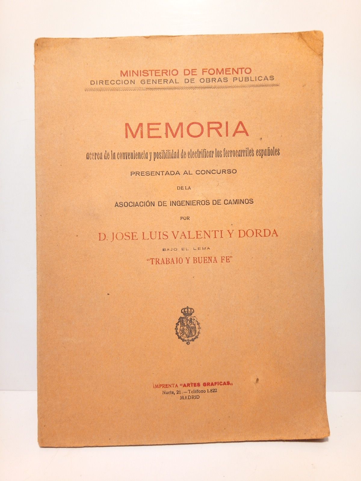 Memoria acerca de la conveniencia y posibilidades de electrificar los …