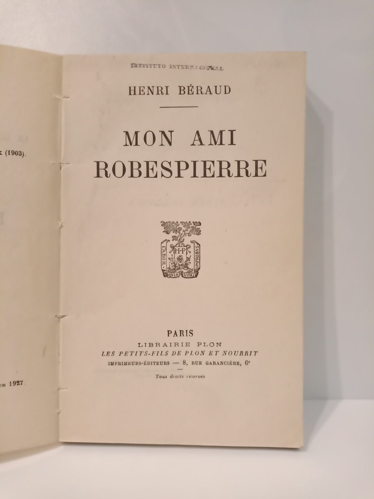 Mon ami Robespierre