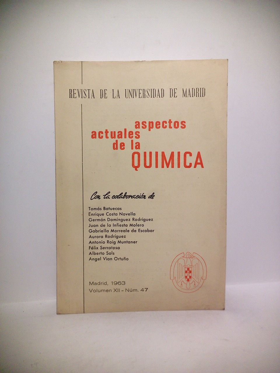 [MONOGRAFICO]: Aspectos actuales de la química