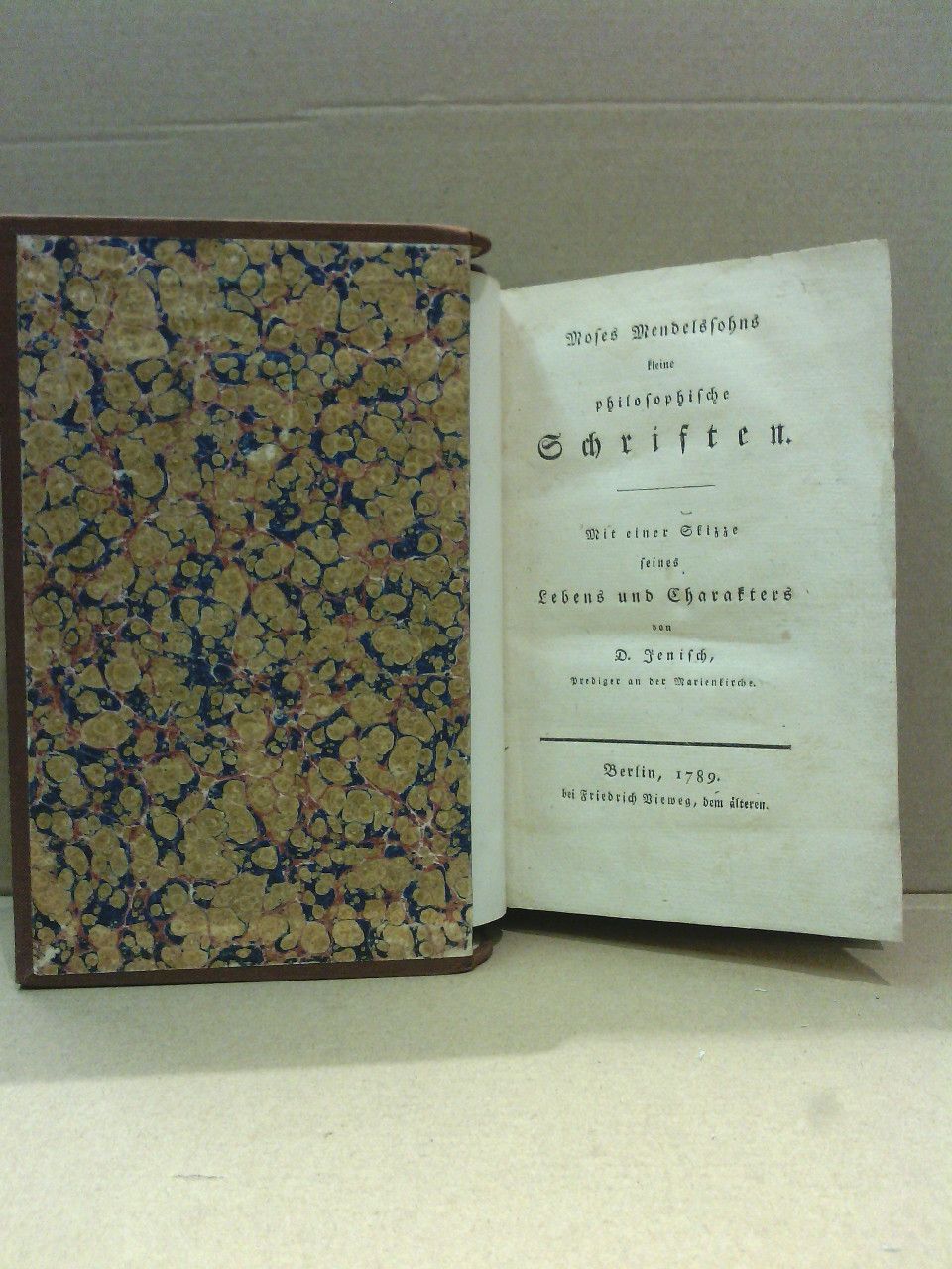 Moses Mendelssohns: Kleine Philosophische Schriften / Mit einer Skizze seines …