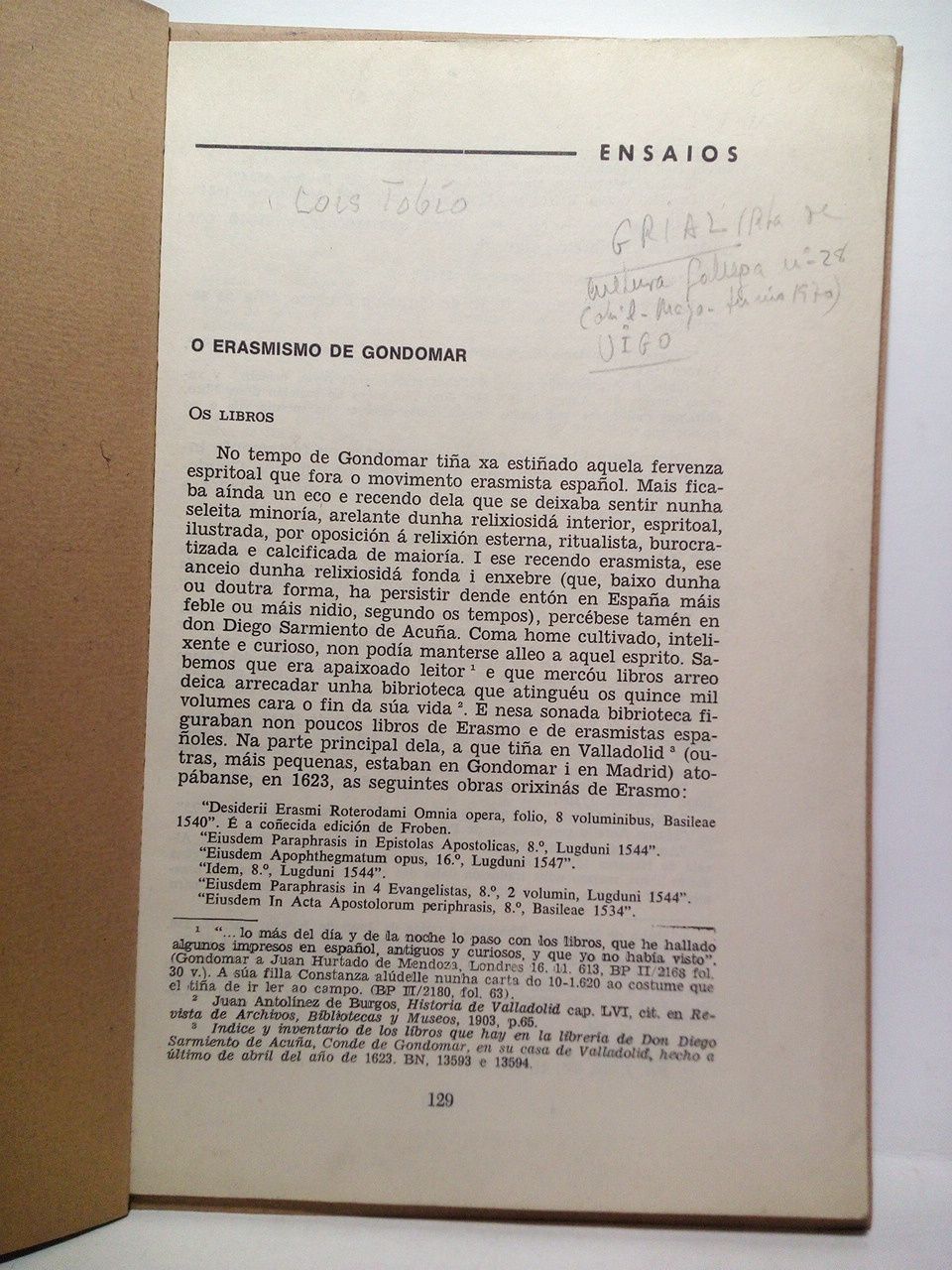 O erasmismo de Gondomar