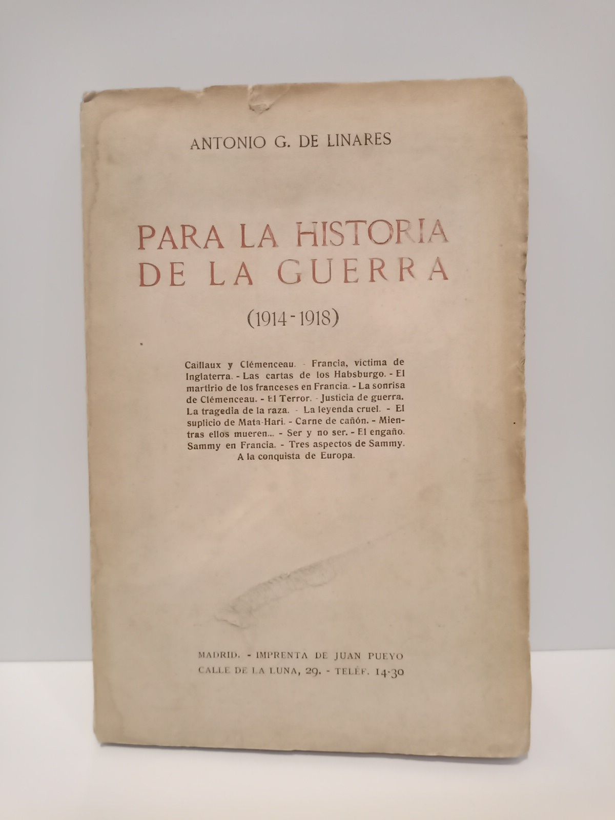 Para la historia de la guerra (1914-1918)