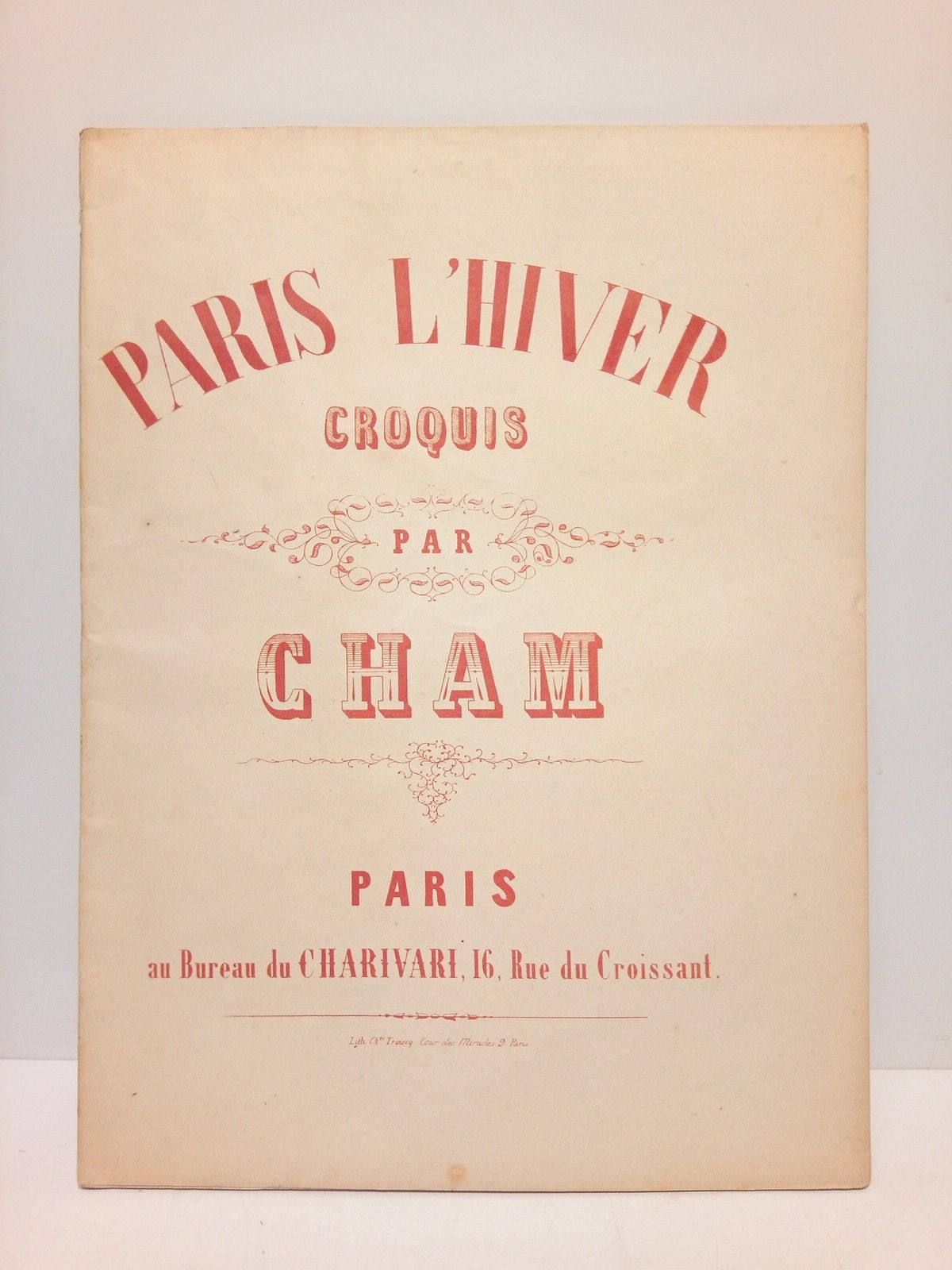 Paris l'hiver: croquis par. [Bonito álbun de 15 láminas xilográficas …
