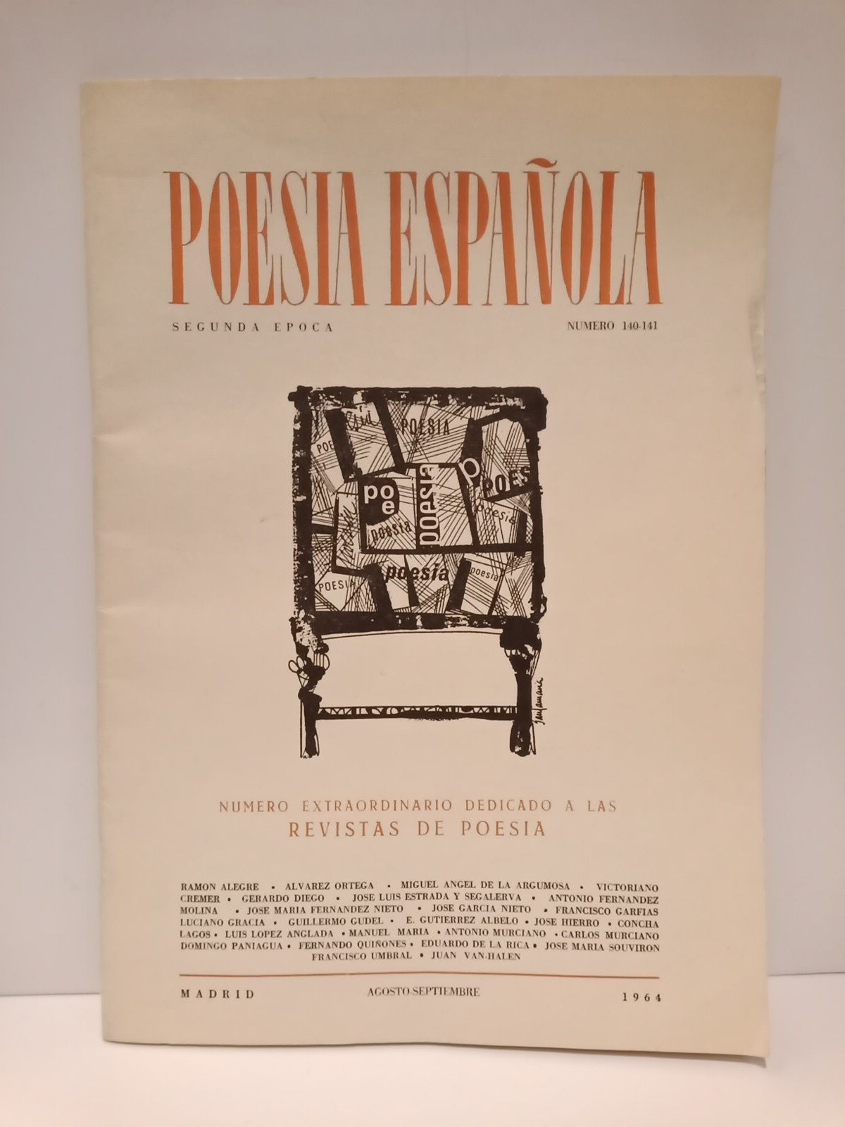 Poesía Española, Segunda época, Número 140-141 (Agosto-Septiembre 1964). Número extraordinario …