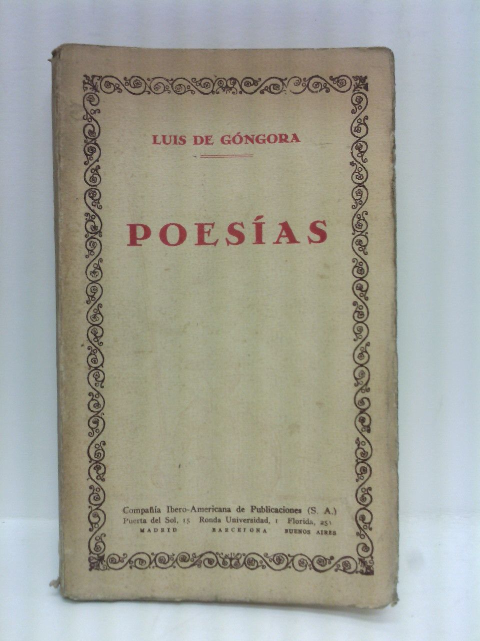 Poesías / Prólogo de Santiago Montoto de Sebas