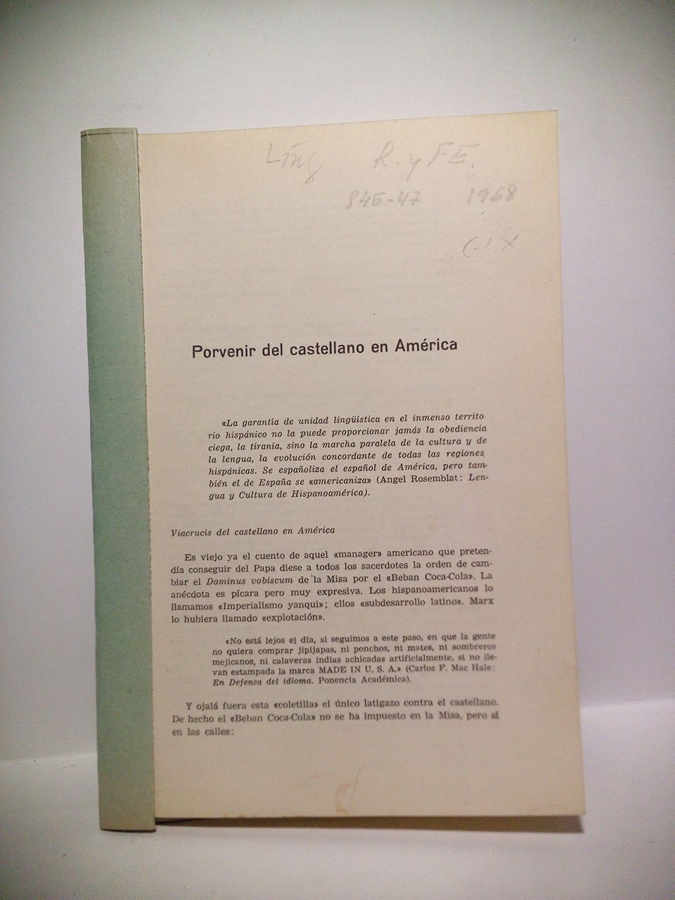 Porvenir del castellano en América