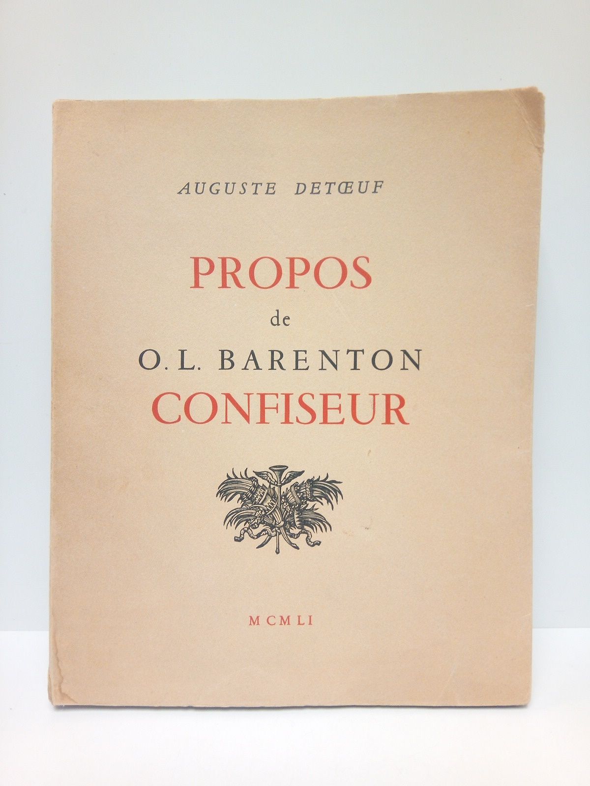 Propos de O. L. Barenton: Confiseur Ancien Elève de l'Ecole …