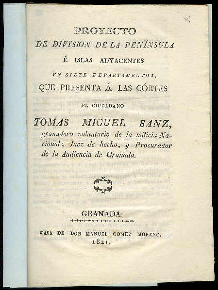 Proyecto de división de la Península é Islas adyacentes en …