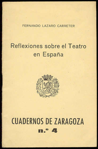 Reflexiones sobre el Teatro en España. (Conferencia en el Salón …