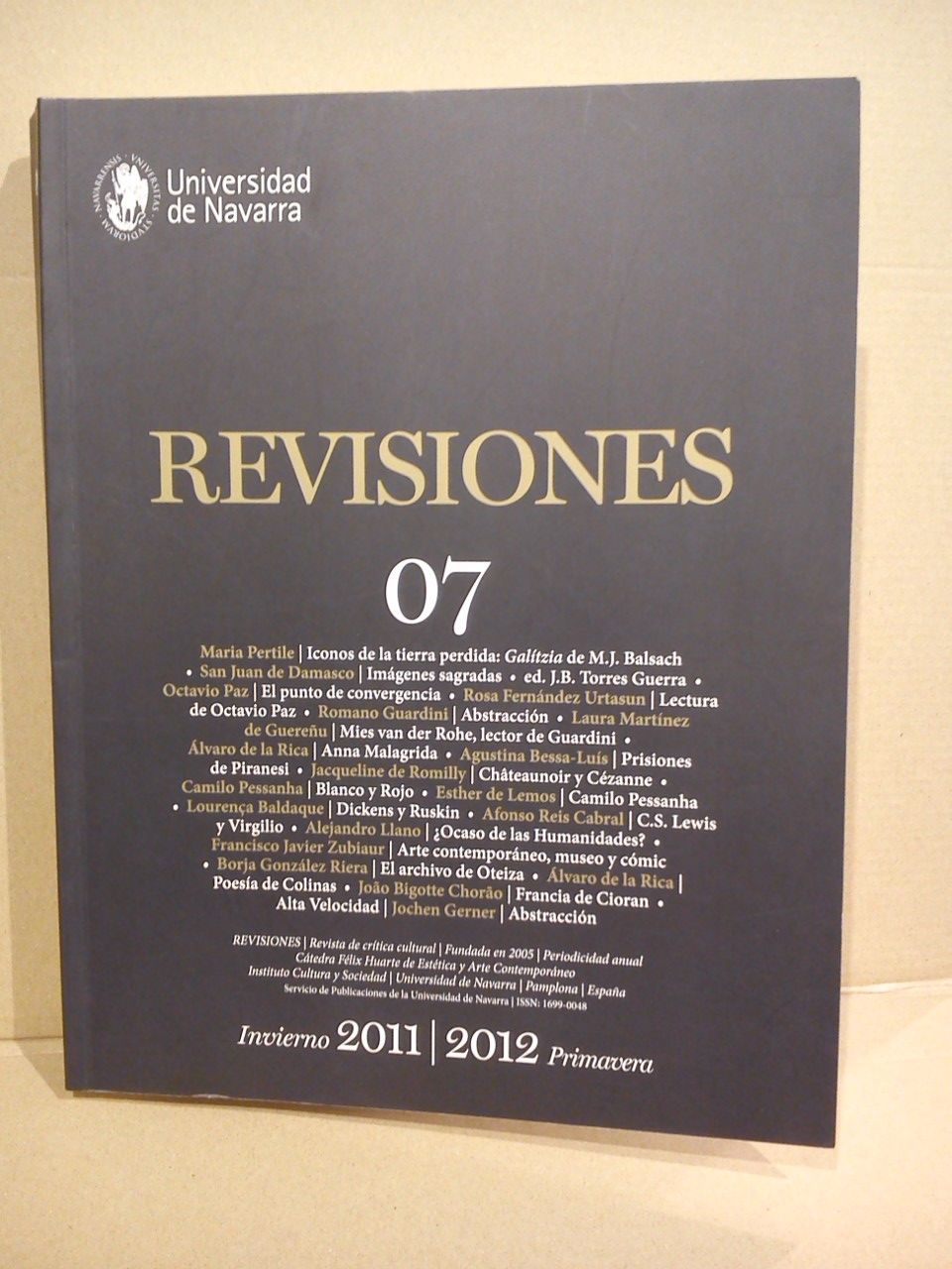 Revisiones. Revista de crítica cultural. Nº 07. Universidad de Navarra …