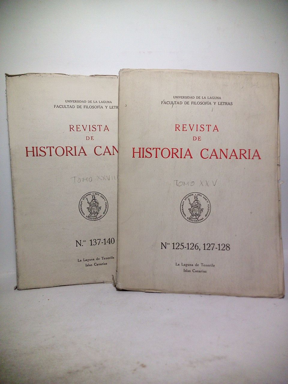 Revista de Historia Canaria. Tomos XXV y XXVIII