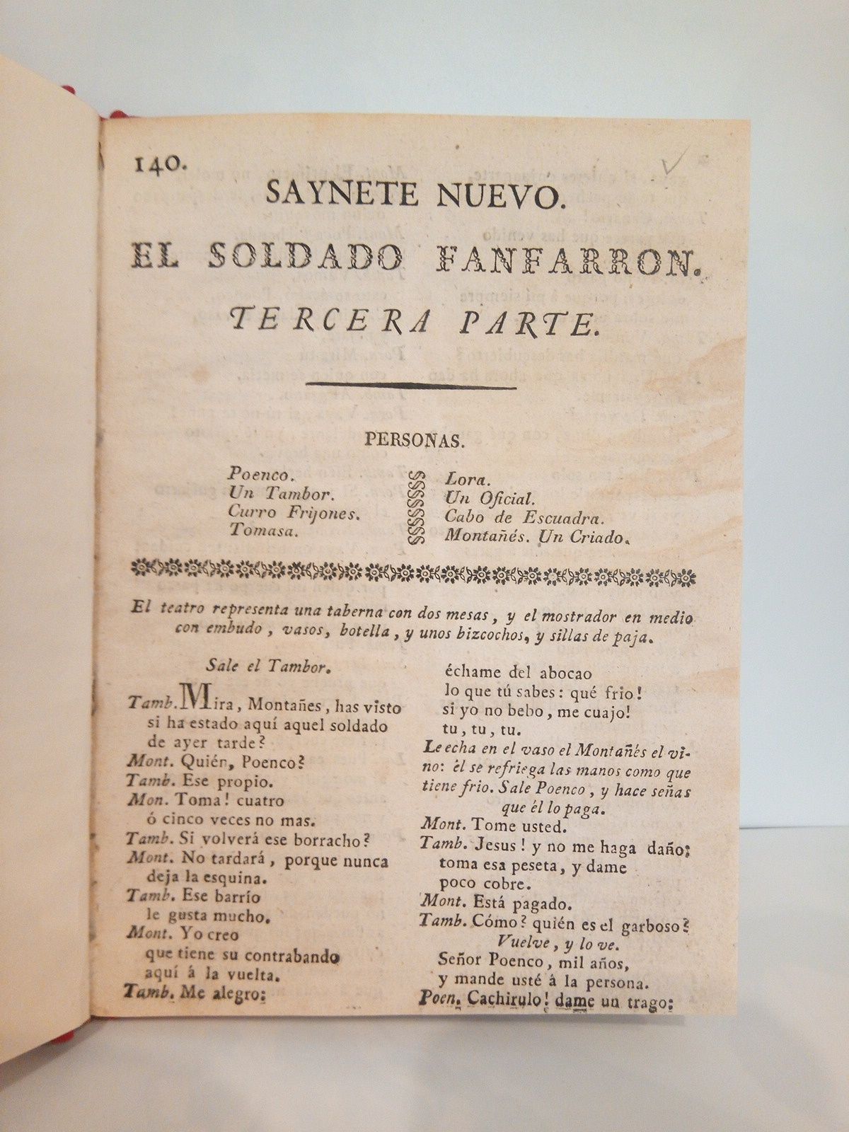 SAYNETE NUEVO: el soldado fanfarron. (Tercera Parte)