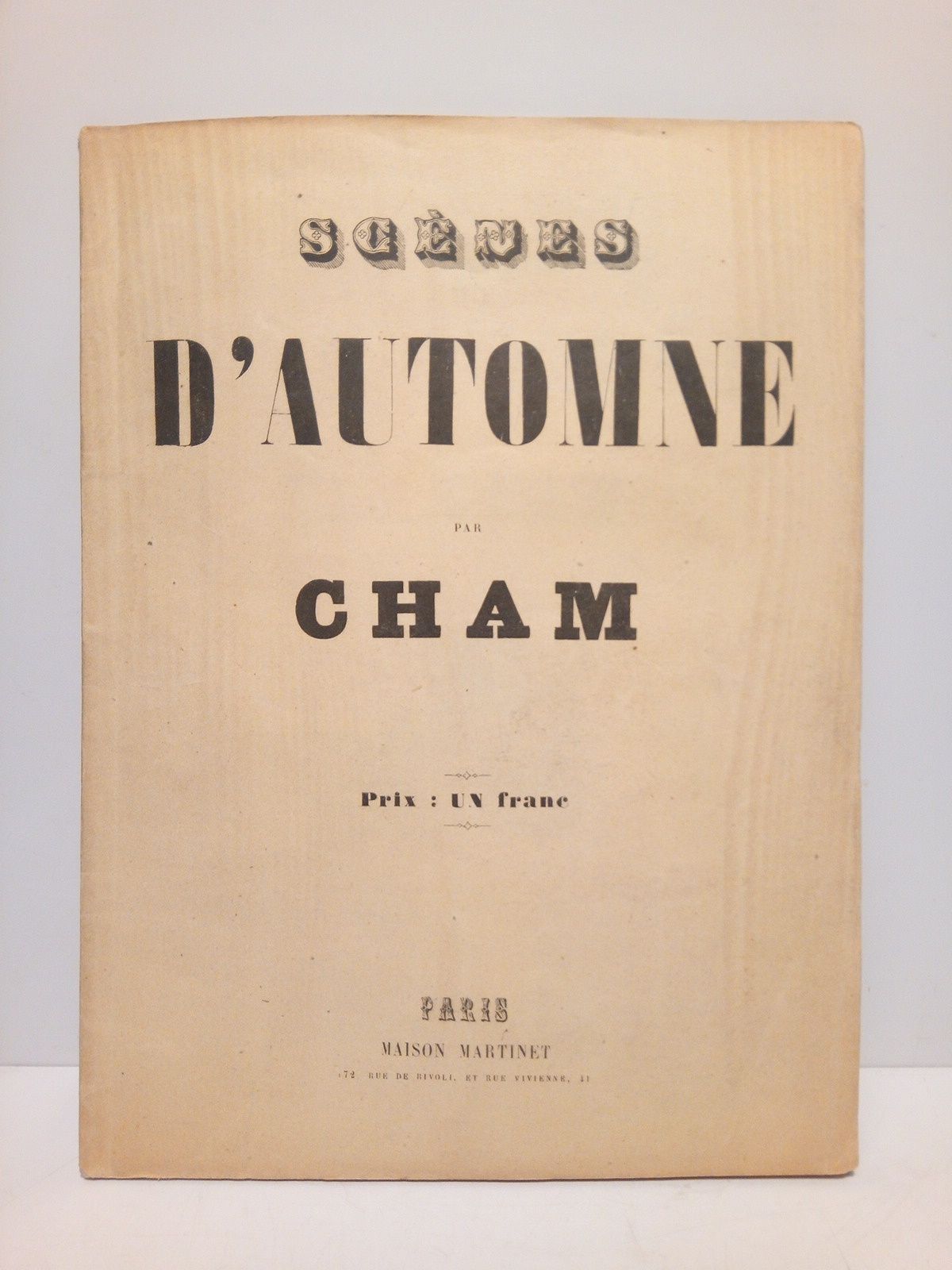 Scènes d'automne par. [Bonito álbum de 15 láminas xilográficas satíricas …