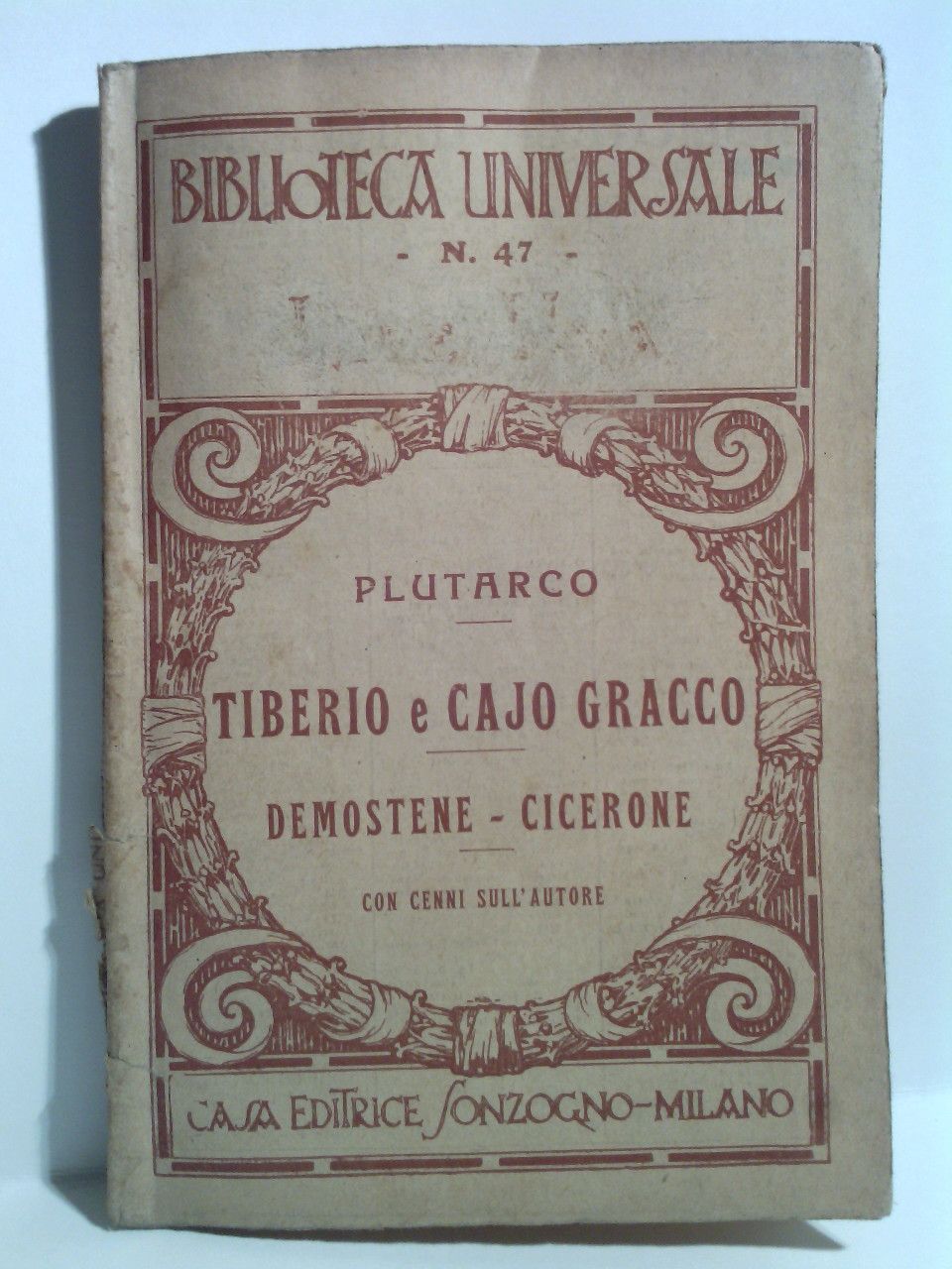 Tiberio e Cajo Gracco, Demostene - Cicerone; Vite de Plutarco