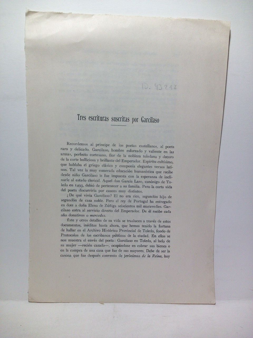 Tres escrituras suscritas por Garcilaso