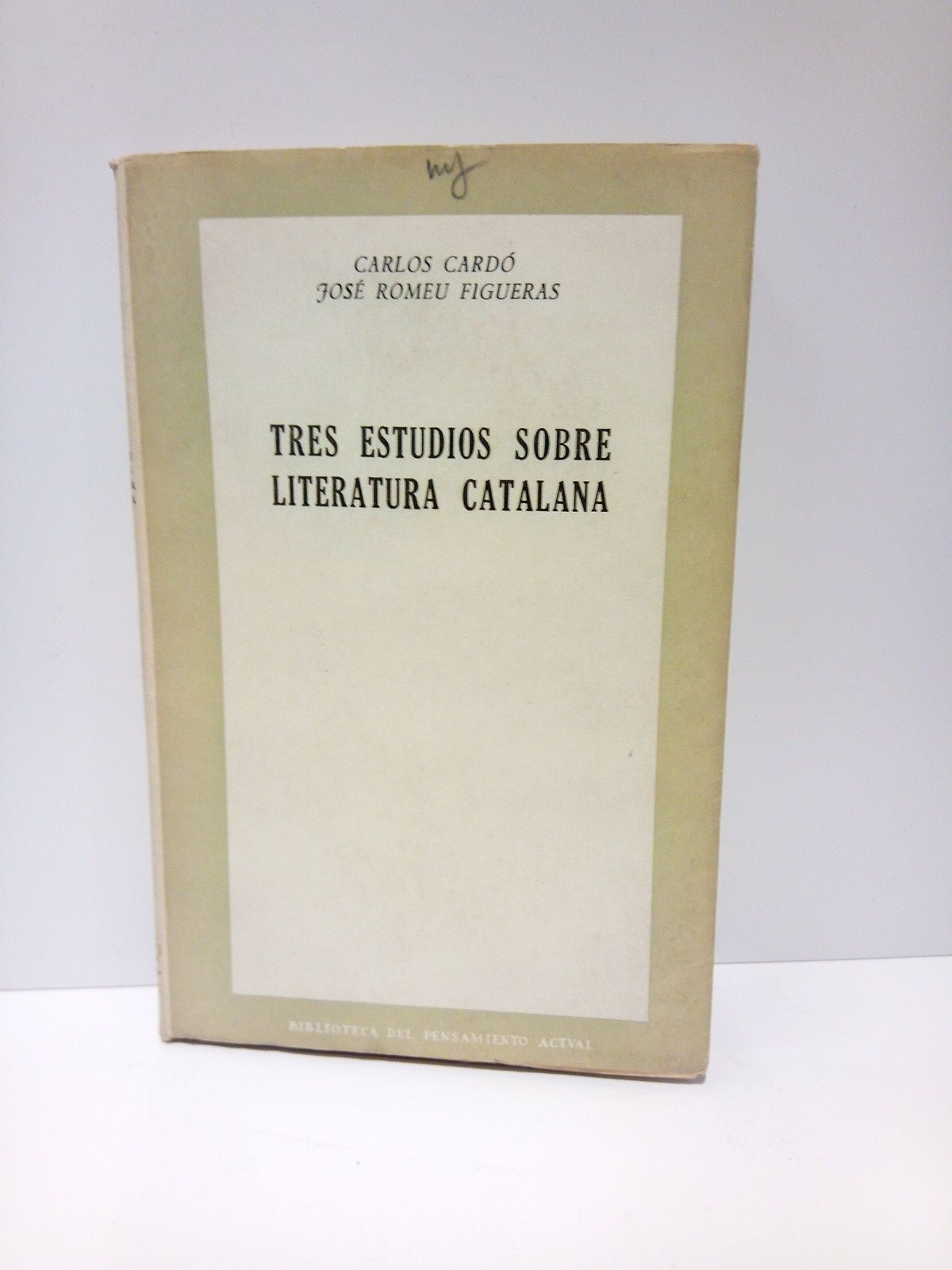 Tres estudios sobre literatura catalana
