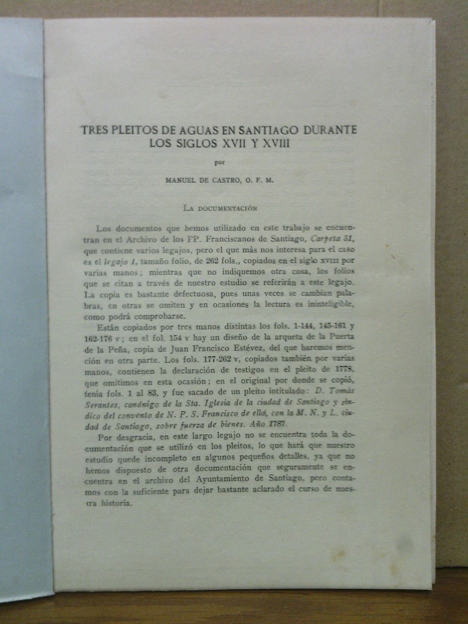 Tres pleitos de aguas en Santiago durante los siglos XVII …