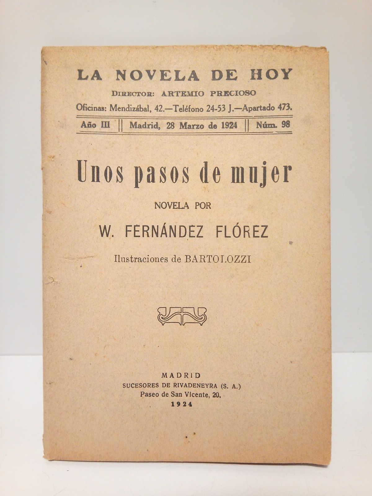 Unos pasos de mujer (Novela) / Ilustraciones de Bartolozzi