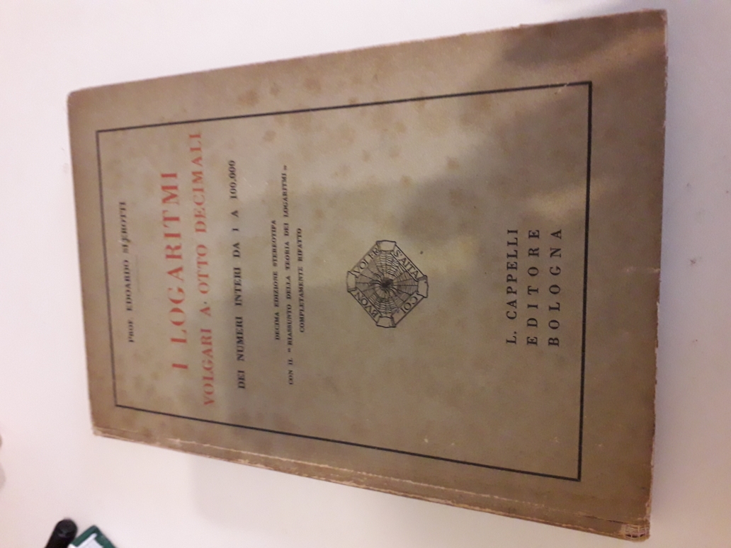 I logaritmi volgari a otto decimali