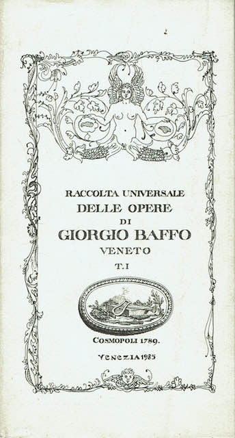 Raccolta universale delle opere di Giorgio Baffo