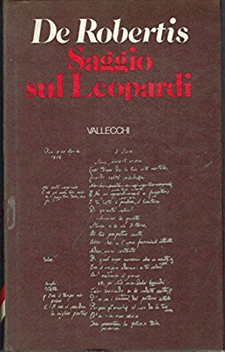 Saggio su leopardi 1922/1936