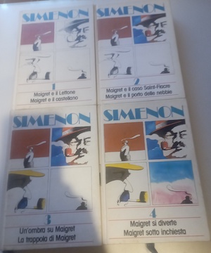 Simenon . Stock 4 volumi, 8 romanzi con Maigret, titoli …