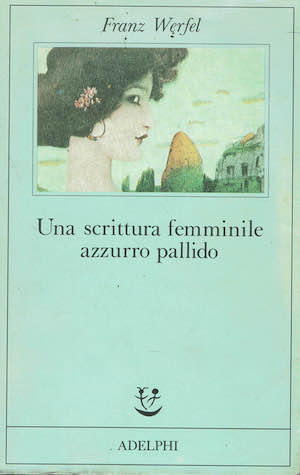 Una scrittura femminile azzurro pallido