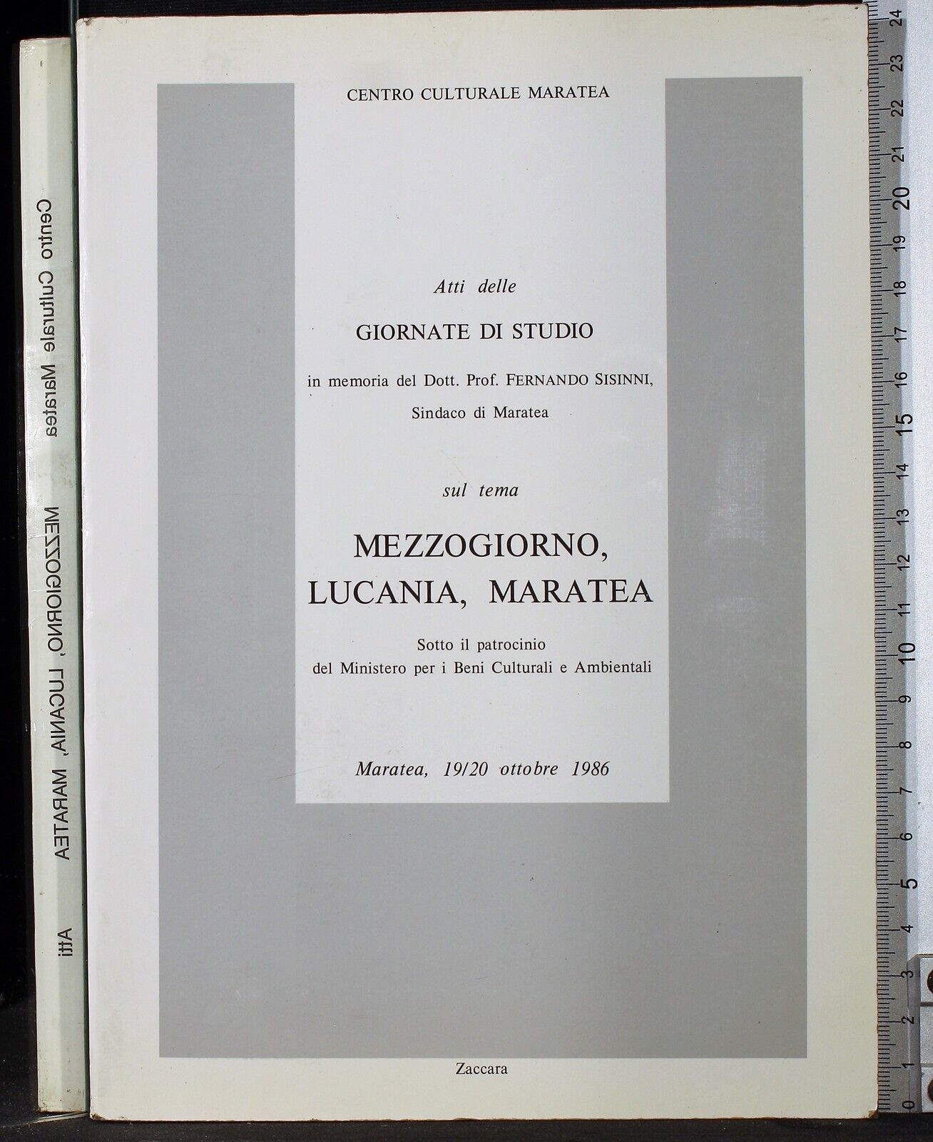 Atti delle giornate di studio. Mezzogiono, Lucania, Maratea