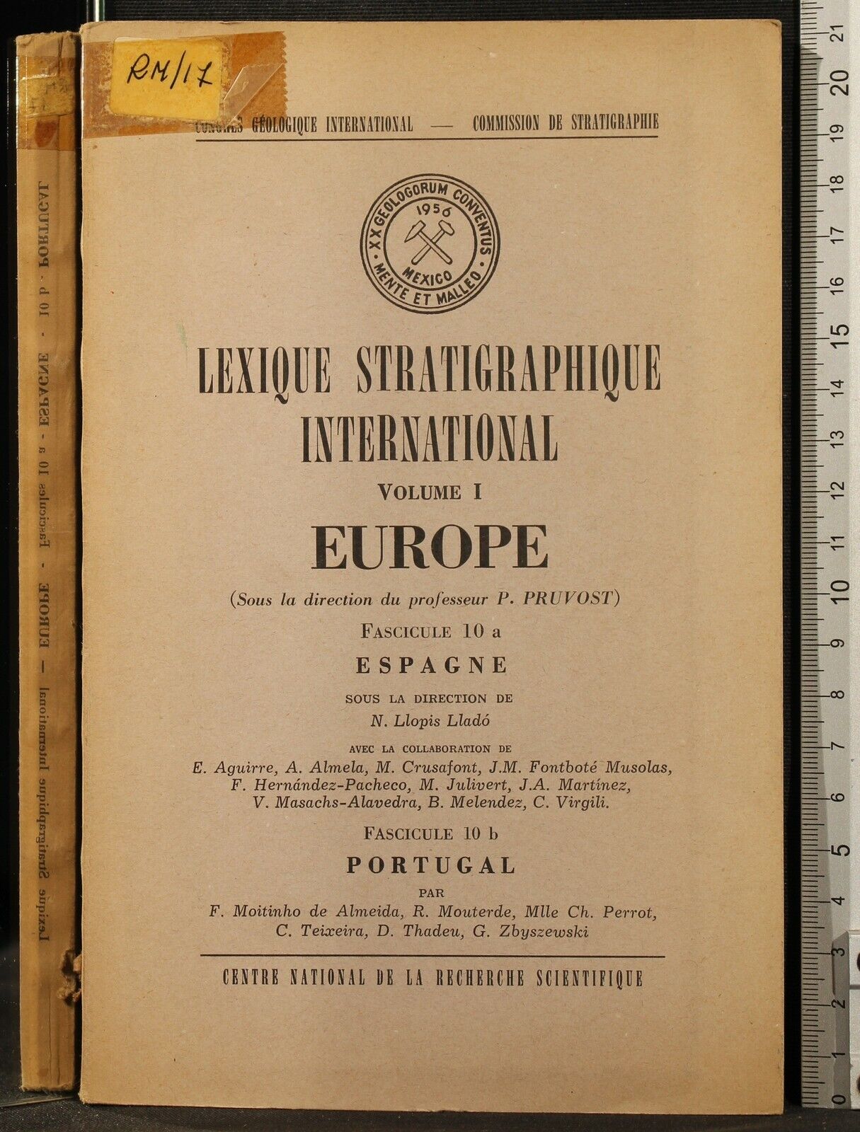 Lexique stratigraphique International.Vol 1. Europe