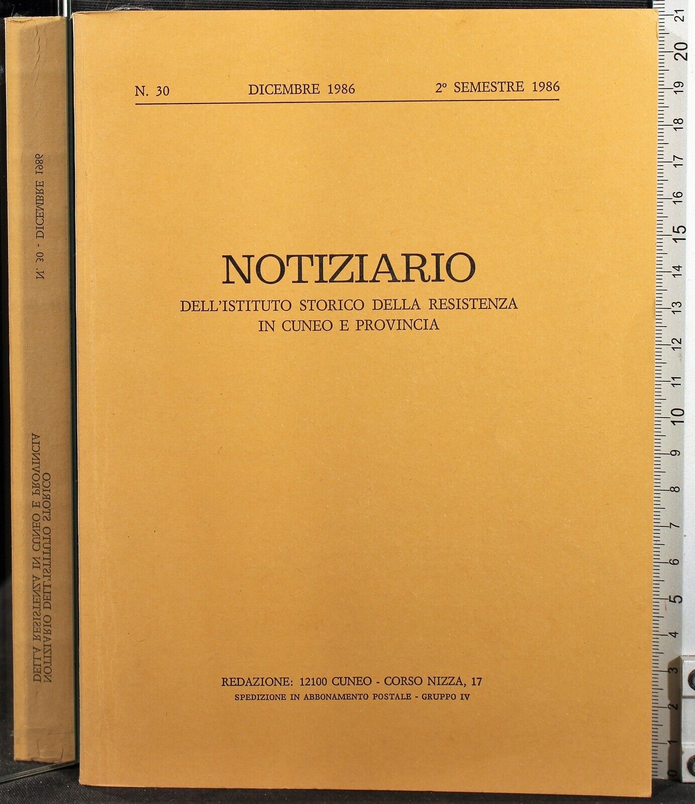 Notiziario istituto resistenza Cuneo. N30/Dicembre '86