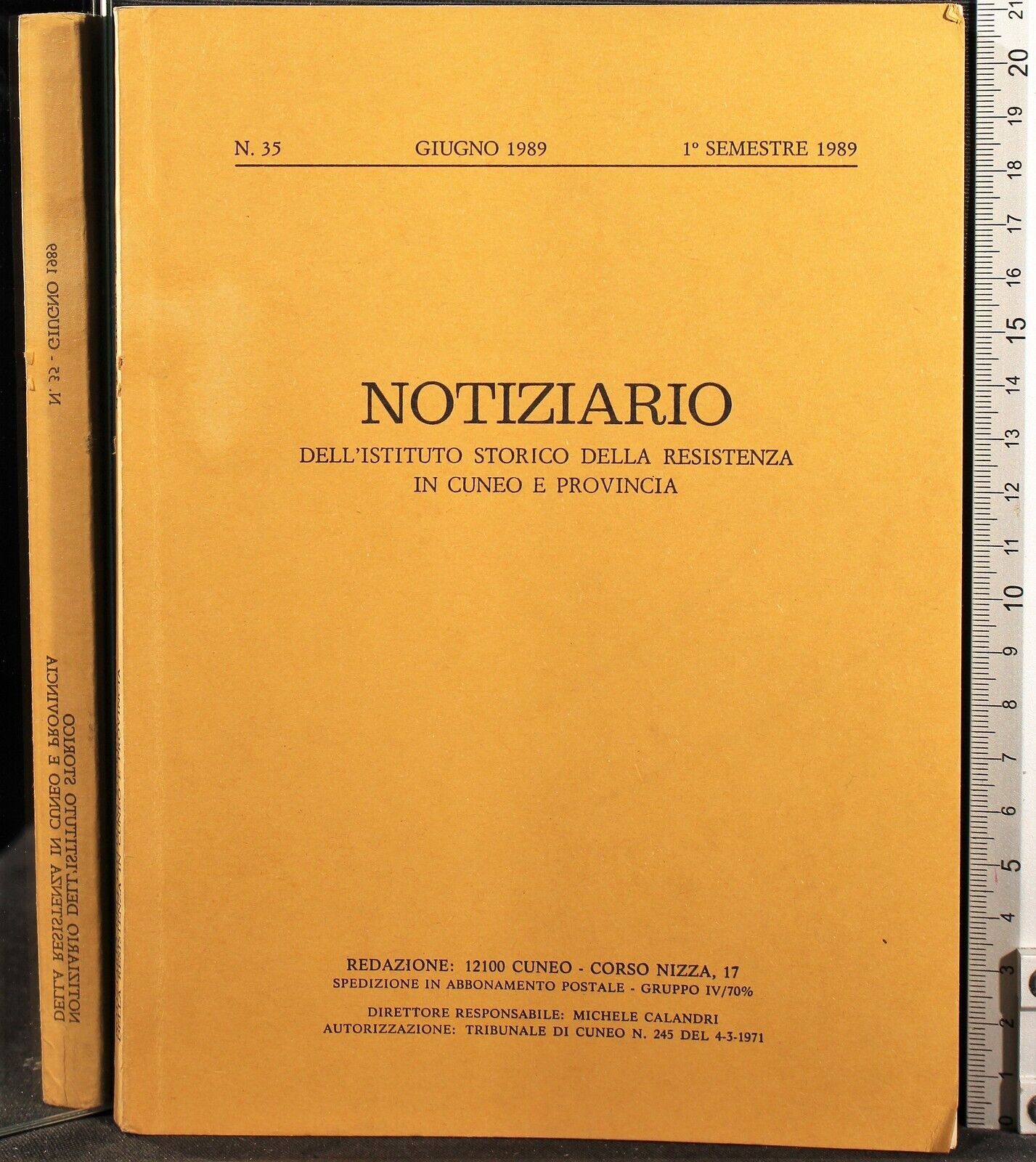 Notiziario istituto resistenza Cuneo. N35/Giugno 1989