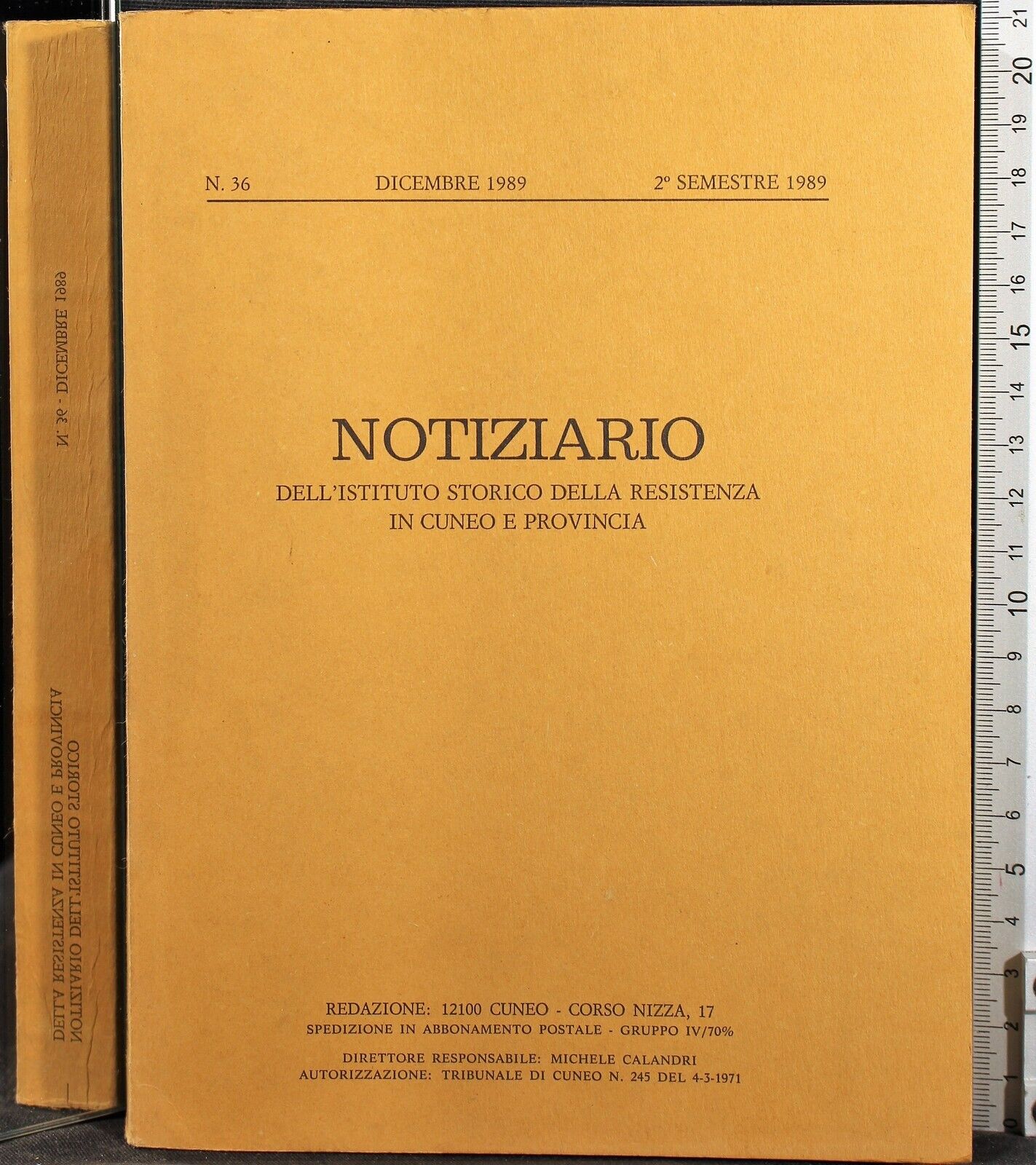 Notiziario istituto resistenza Cuneo. N36/Dicembre '89