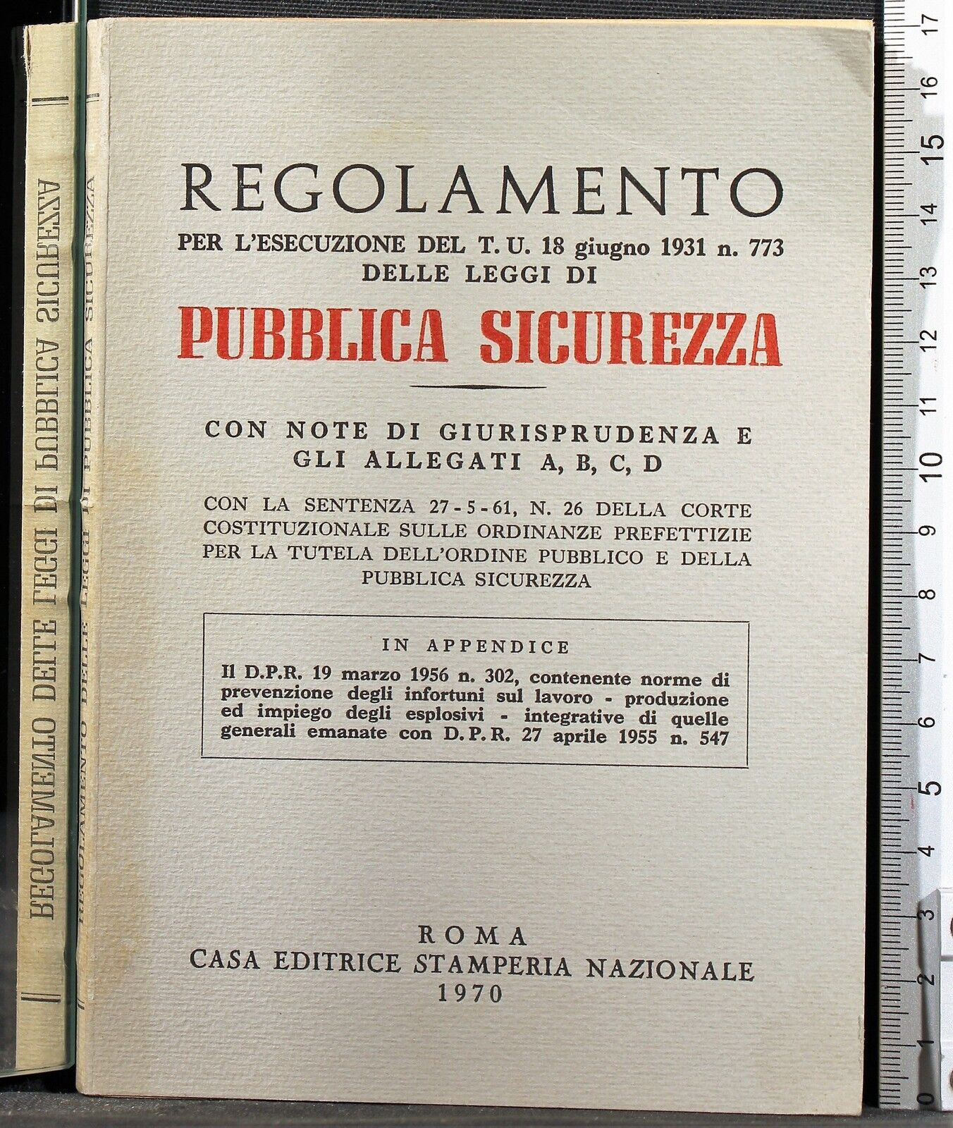 Regolamento delle leggi di pubblica sicurezza