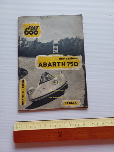 Abarth 750 derivazione Fiat 600 1957 depliant italiano originale