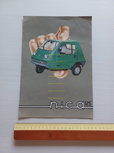 ACAM Nica 125 motore Piaggio 1983 depliant microauto italiano originale