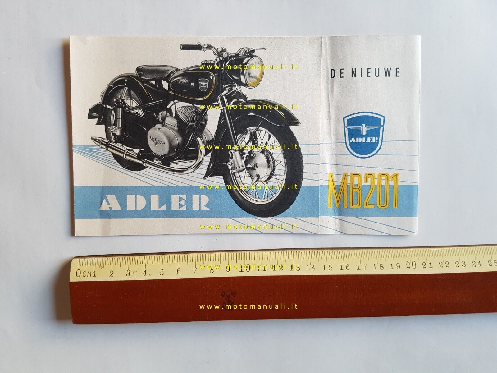 Adler MB 201 1954 depliant originale TESTO OLANDESE