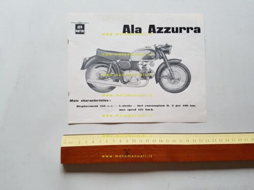 Aermacchi Ala Azzurra 250 1958 depliant originale inglese