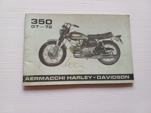 Aermacchi Harley-Davidson 350 GT 1972 manuale uso libretto originale Italiano