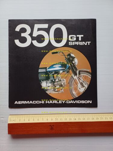 Aermacchi Harley-Davidson 350 GT Sprint 1972 depliant italiano originale